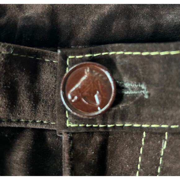 Vintage Cache Women’s Size 12 100% Suede Leather Brown Pants - Picture 6 of 8